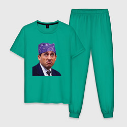 Пижама хлопковая мужская Prison mike Michael Scott офис, цвет: зеленый