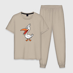 Мужская пижама Довольный пеликан