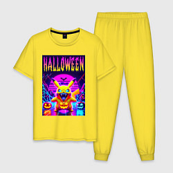 Мужская пижама Pikachu - halloween vaporwave