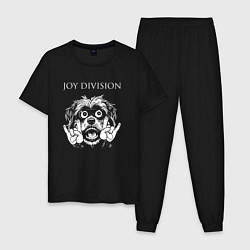 Пижама хлопковая мужская Joy Division rock dog, цвет: черный