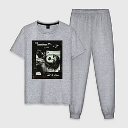 Пижама хлопковая мужская Леди Гага постер, цвет: меланж