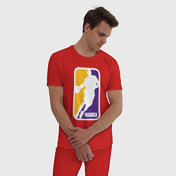 Пижама хлопковая мужская Mamba Kobe Bryant, цвет: красный — фото 2