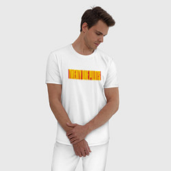 Пижама хлопковая мужская Twenty one pilots - color logo, цвет: белый — фото 2