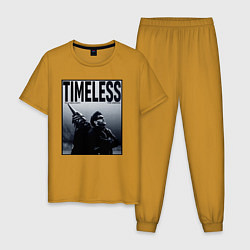 Пижама хлопковая мужская Timeless, цвет: горчичный
