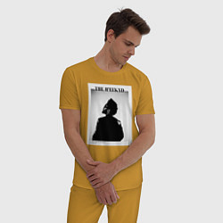 Пижама хлопковая мужская Abel Tesfaye presents, цвет: горчичный — фото 2