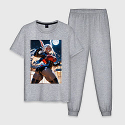 Пижама хлопковая мужская Мирко из Моя геройская академия в неофициальном ко, цвет: меланж