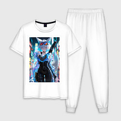 Мужская пижама Лиса наемник в стиле Cyberpunk