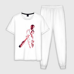 Пижама хлопковая мужская Ниган с Люсиль, цвет: белый