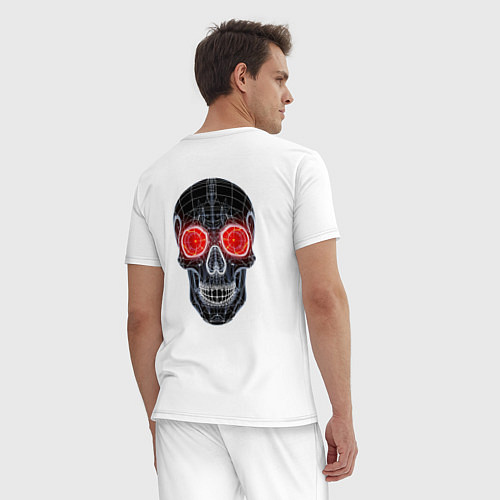 Мужская пижама Halloween skull / Белый – фото 4