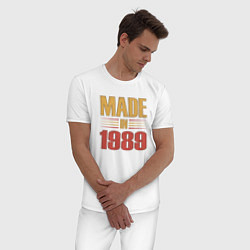 Пижама хлопковая мужская Сделано в 1989 сепия, цвет: белый — фото 2