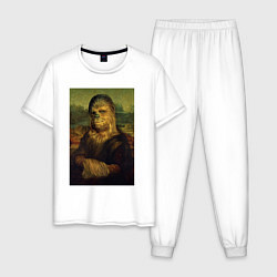 Пижама хлопковая мужская Чубакка - Мона Лиза, цвет: белый