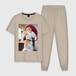 Мужская пижама Джесси и Мяут - команда Р: Покемоны