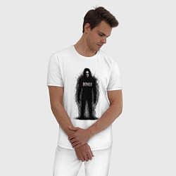 Пижама хлопковая мужская Bones horror style, цвет: белый — фото 2