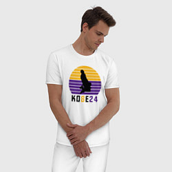 Пижама хлопковая мужская Kobe dunk, цвет: белый — фото 2