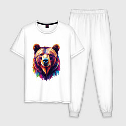 Мужская пижама Красочный медведь
