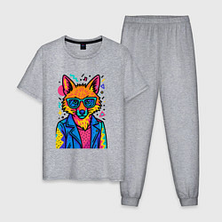 Мужская пижама Лиса Pop Colors