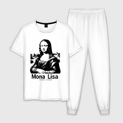 Мужская пижама Мона Лиза графическая интерпретация