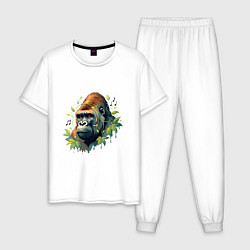 Мужская пижама Музыкальная горилла