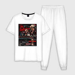 Пижама хлопковая мужская Крестный отец постер, цвет: белый