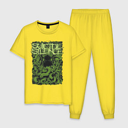Пижама хлопковая мужская Suicide Silence, цвет: желтый