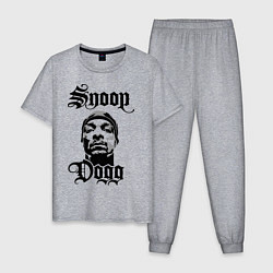 Пижама хлопковая мужская Snoop Dogg Face, цвет: меланж