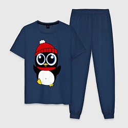 Мужская пижама Удивленный пингвинчик