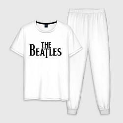 Пижама хлопковая мужская The Beatles, цвет: белый