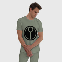 Пижама хлопковая мужская Герб Тау, цвет: авокадо — фото 2