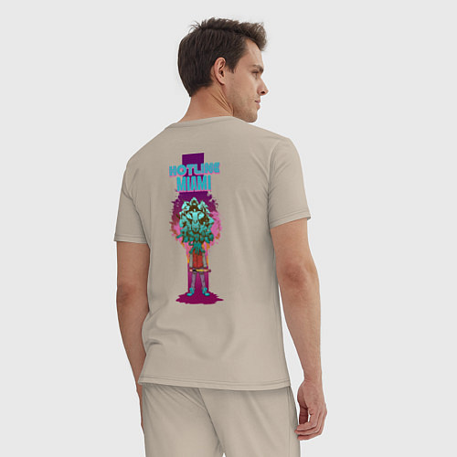 Мужская пижама HM: Hooking Over People? / Миндальный – фото 4