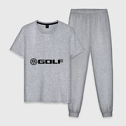 Пижама хлопковая мужская Volkswagen Golf, цвет: меланж