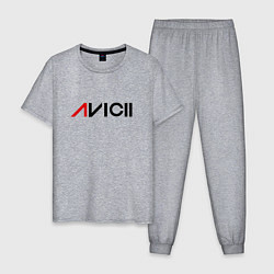 Пижама хлопковая мужская Avicii, цвет: меланж