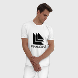 Пижама хлопковая мужская Revealed, цвет: белый — фото 2
