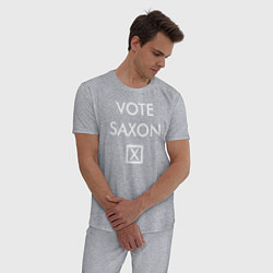 Пижама хлопковая мужская Vote Saxon, цвет: меланж — фото 2