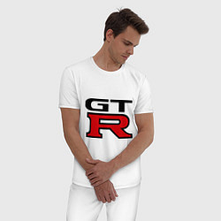Пижама хлопковая мужская Gtr, цвет: белый — фото 2