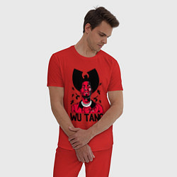 Пижама хлопковая мужская Wu-Tang Insects, цвет: красный — фото 2