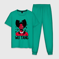 Пижама хлопковая мужская Wu-Tang Insects цвета зеленый — фото 1