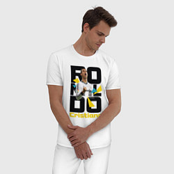 Пижама хлопковая мужская Ronaldo Funs, цвет: белый — фото 2