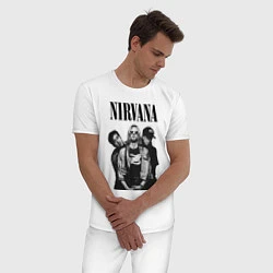 Пижама хлопковая мужская Nirvana Group, цвет: белый — фото 2