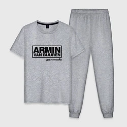Пижама хлопковая мужская Armin van Buuren, цвет: меланж