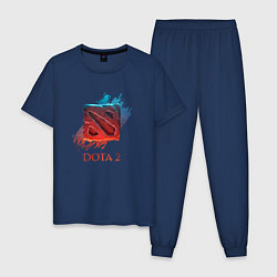 Пижама хлопковая мужская Dota 2 Shadows, цвет: тёмно-синий