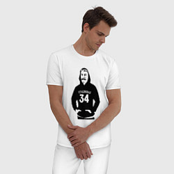 Пижама хлопковая мужская Stalingrad 34, цвет: белый — фото 2