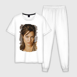 Пижама хлопковая мужская Взгляд Джоли, цвет: белый