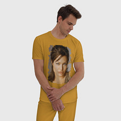 Пижама хлопковая мужская Взгляд Джоли, цвет: горчичный — фото 2