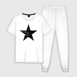 Пижама хлопковая мужская The Star, цвет: белый