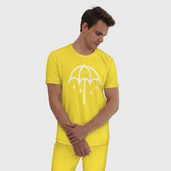 Пижама хлопковая мужская BMTH Symbol, цвет: желтый — фото 2