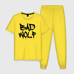 Пижама хлопковая мужская Bad Wolf, цвет: желтый