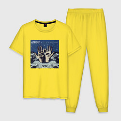 Пижама хлопковая мужская Chemical Brothers: The night, цвет: желтый