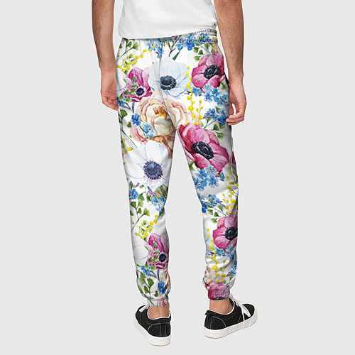 Мужские брюки Цветы и бабочки 10 / 3D-принт – фото 4