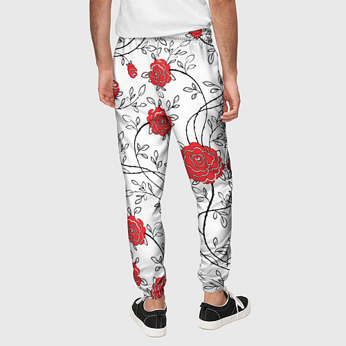 Мужские брюки Плетение из розочек / 3D-принт – фото 4