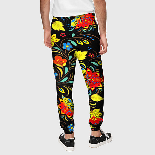 Мужские брюки Цветочки / 3D-принт – фото 4